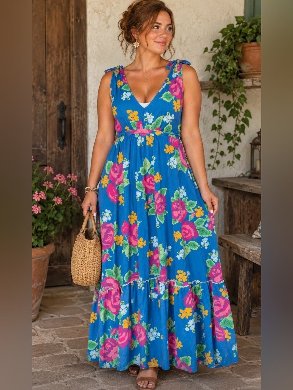 Matilda Jane Floral "Dream Weaver" Garden Party Boho Chic Maxi Dress